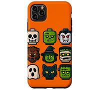 Monster Faces Pop Art Gráfico de Estilo Bloque de Halloween Carcasa para iPhone 11 Pro MAX