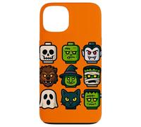 Monster Faces Pop Art Gráfico de Estilo Bloque de Halloween Carcasa para iPhone 13