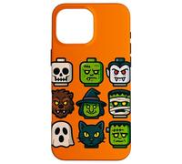 Monster Faces Pop Art Gráfico de Estilo Bloque de Halloween Carcasa para iPhone 16 Pro MAX