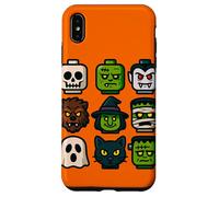 Monster Faces Pop Art Gráfico de Estilo Bloque de Halloween Carcasa para iPhone XS MAX
