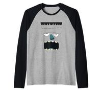 Monster Frankenstein Face Simple Easy Disfraz de Halloween Camiseta Manga Raglan