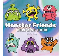Monster Friends: Coloring Book for Adults and Kids, Simple and Big Designs for Relaxation and Mindfulness (Bold & Easy Coloring)