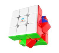 Monster Go Cubo mágico magnético original 3 x 3, MG 352M Speed Cube clásico con 48 imanes/eje de tornillo/materiales seguros/tutorial AI, Magic Cube Stickerless para niños principiantes