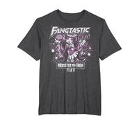 Monster High Alumni - Draculaura Fangtastic Tour Agotado Camiseta, Hombre Tallas Grandes, Jaspeado Oscuro, 2X Alto