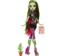 Monster High Boo-riginal Creeproduction Venus McFlytrap Muñeca, reproducción Coleccionable con Soporte, Diario y Mascota Chewlian, JHK58