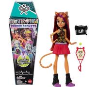 Monster High Buried Secrets Muñecas y accesorios, Courtside Fang-Out con muñeca misteriosa y 5 sorpresas por descubrir al abrir el paquete (los personajes pueden variar), JNR17