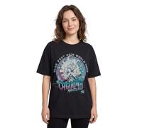 Monster High Camiseta Negra de Manga Corta para Mujer con Estampado gráfico y Opciones para Adultos Regalo de mercancía de Serie de televisión de Dibujos Animados