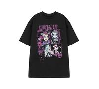 Monster High Camiseta para mujer con opciones de camiseta gráfica | Camiseta de manga corta de ocio con estampado de personajes | Ropa de serie de dibujos animados para ropa divertida de todos los