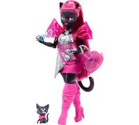 Monster High Catty Noir Doll with Pet Cat Amulette and Accessories Like Backpack