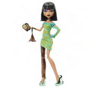 Monster High Dawn of The Dance Cleo De Nile Muñeca Creeproducción | Boo-riginal Creeproduction Cleo De Nile con vestido de fiesta , bolso, fotos, invitación y soporte, JKM47