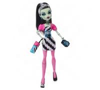 Monster High Dawn of The Dance Frankie Stein Muñeca Creeproducción | Boo-riginal Creeproduction Frankie Stein con vestido de fiesta , bolso, fotos, invitación y soporte, JKM46