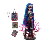 Monster High Deadfast Ghoulia Yelps SDCC 2024 Muñeca Exclusiva - Actualización técnica con Insignia Comic-con, Mini Figura y cómic