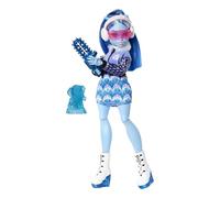 Monster High Diario monstruoso Abbey Bominable Conjunto de muñeca y accesorios con temática de club de arte con una chaqueta de estilo universitario, un anuario y utensilios de pintura, JDR58