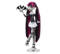 Monster High, Drama de película, Draculaura, en Blanco y Negro, para coleccionista, pósteres del tamaño de la muñeca y a tamaño Real, temática de película de Terror, HKN27