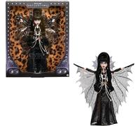 Monster High Elvira, Reina de Las tinieblas Muñeca Coleccionable con un Vestido de Cuero sintético Negro, una Capa Plateada con alas de murciélago y Accesorios de Lujo, HYV99