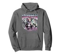 Monster High - Estilo Vintage Bootleg Sudadera con Capucha, Unisex para Adultos, Asfalto, XXL
