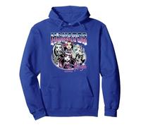 Monster High - Estilo Vintage Bootleg Sudadera con Capucha, Unisex para Adultos, Azul Real, M