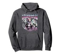 Monster High - Estilo Vintage Bootleg Sudadera con Capucha, Unisex para Adultos, Jaspeado Oscuro, M