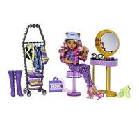 Monster High Estudio de Moda Clawdeen Wolf Muñeca con tocador, Ropa y Accesorios, Juguete +4 años (Mattel HKY70)
