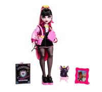 Monster High Fearbook Draculaura Muñeca Club Fotografía | Set de muñeca vampiro y accesorios del club de fotografía, con chaqueta varsity, anuario y Count Fabulous, JML43