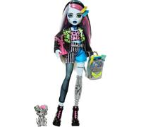 Monster High Frankie Stein Doll in Denim Jacket and Shorts, Includes Pet Dog Wat