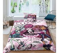 Monster High Funda De Edredón 3D Impresión Funda Nórdica para Dormitorio Y Funda De Almohada Microfibra con Cremallera Juego De Ropa De Cama 2 Piezas Single（135x200cm）