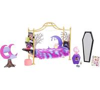 Monster High Habitación de Clawdeen Wolf Set de juego para muñecas con muebles y accesorios, juguete +4 años (Mattel HMV77)