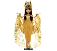 Monster High Howliday Doll Winter Edition Cleo de Nile coleccionable con vestido de oro con accesorios brillantes y chal de flecos brillantes