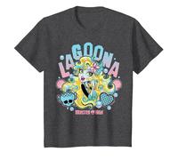 Monster High - Lagoona Blue Camiseta, Niños, Jaspeado Oscuro, 4 años