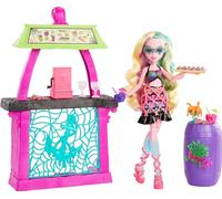 Monster High Lagoona Blue Scare-adise Island Snack Shack con accesorios de comida y bebidas que cambian de color