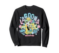 Monster High - Lagoona Blue Sudadera, Unisex para Adultos, Negro, XXL