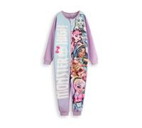 Monster High Mono para Niñas | Pijama Infantil Todo en Uno en Púrpura | Mono de Noche de Fleece con Cremallera | Draculaura Frankie Stein Clawdeen Wolf