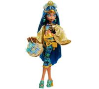 Monster High Monster Fest Cleo de Nile, Muñeca Momia con Top de Flecos Dorados, Pantalones Joya y Accesorios con temática de Festival, Juguete Regalo para niños y niñas +4 años, HXH81