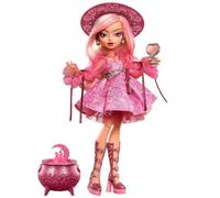 Monster High Muñeca, Moonspell Magic, Carina Song la Bruja del Amor con caldero Sorpresa y Accesorios como Espejo y Libro de hechizos, JNM26