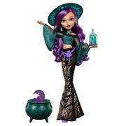 Monster High Muñeca, Moonspell Magic, Willow Thorne, Bruja de la Naturaleza con audífono, caldero Sorpresa y Accesorios como Tarro de Hierbas, JMB92