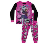 Monster High Pijama Draculaura Pijamas Niña | Pijama Niños Invierno | 5 To 13 Años | Rosa | 7-8 Años