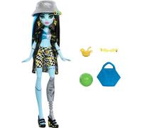 Monster High Scare-adise Island Frankie Stein Doll with Swimsuit, Coverup and Beach Accessories Like Hat, Volleyball and Tote