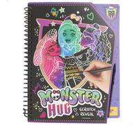 Lisciani Cuaderno para Rascar Monster High, 44 páginas, lápiz incluido, oro y purpurina, 4+ años