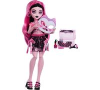 Monster High Self-Scare Secrets Draculaura Conjunto de muñeca y Accesorios con 13 sorpresas realistas, como un Rodillo Facial Que Funciona y un Tablero de inspiración Personalizable, JHK43