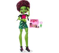 Monster High Self-Scare Secrets Venus McFlytrap Conjunto de muñeca y Accesorios con 13 sorpresas realistas, como un Kit de Productos para el Pelo, un Gorro y una Planta, JHK45