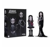 Monster High Skullector Addams Family Doll paquete de dos piezas: Morticia & Wednesday, muñecas coleccionables totalmente articuladas con certificado de autenticidad