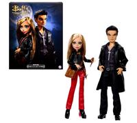 Monster High Skullector Buffy La Caza Vampiros Pack de 2 muñecas | Pack de coleccionista Buffy y Ángel con ropa de polipiel y accesorios: estaca, ballesta, bases, JLL00