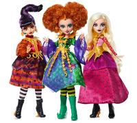 Monster High Skullector Hocus Pocus Dolls - Winifred, Mary, Sarah y Binx Juego Coleccionable con Figuras articuladas, Vestidos de Bruja, Accesorios y Embalaje Listo para exhibir