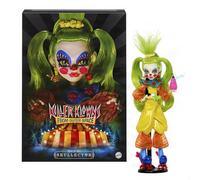 Monster High Skullector Killer Klowns from Outer Space, muñeca Shorty Coleccionable con Pelo Verde, Ropa Amarilla de Payaso, Zapatos Gigantes de Payaso y Soporte, JMG88
