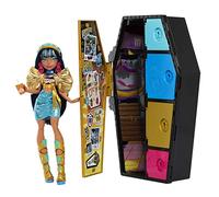 Monster High Skulltimate Secrets Cleo de Nile Muñeca con Armario con 15 Accesorios Sorpresa de Moda, Juguete +4 años (Mattel HKY63)