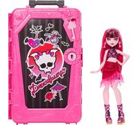 Monster High Skulltimate Secrets Draculaura Conjunto de muñeca y accesorios Destination: Gore-geous Oasis con maleta y más de 19 sorpresas, incluidas prendas, JDR50