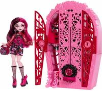 Monster High Skulltimate Secrets Jardín misterioso Draculaura Conjunto de muñeca y accesorios, armario con más de 19 sorpresas para una merienda, incluida ropa de muñeca, HYT72
