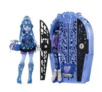 Monster High Skulltimate Secrets Monster Mysteries Abbey Bominable, Muñeca con armario y + de 19 accesorios sorpresa para crear 125 looks diferentes, juguete regalo para niños y niñas +4 años, HXH87