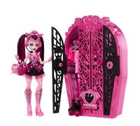 Monster High Skulltimate Secrets Monster Mysteries Draculaura, Muñeca con armario y + de 19 accesorios sorpresa con los que crear 125 looks diferentes, juguete regalo para niños y niñas +4 años, HXH84