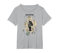 Monster High Student - Marco de Tumba MH Camiseta, Mujer Tallas Grandes, Gris Jaspeado, 3XL Grande